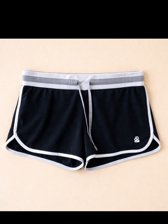 Nike Pants - Y2K Nike Black Athletic Shorts White Trim Drawstring Running Gym Activewear